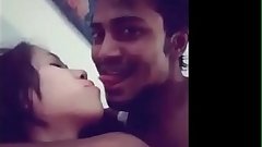 Assamese Hindu girl hot kiss and foreplay with bangladeshi muslim guy