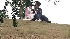 Indian lover kissing in park part 5