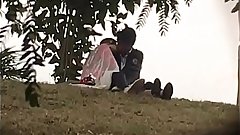 Indian lover kissing in park part 2