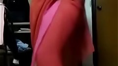 desi girl in saree stripping