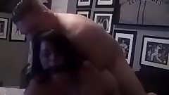 Latina gagged and fucked in  while husband in other room.