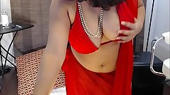 Indian Amateur wife masturbating on webcam
