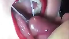 Very hot cum in mouth