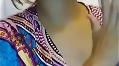 Indian Chick - Milking Her Boobs